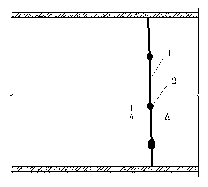 Repairing method and structure for building wall crack