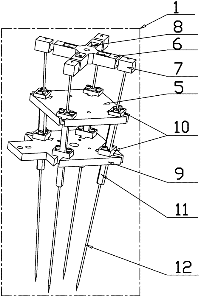 Double drive end effector for plug seedling pot transplanting system