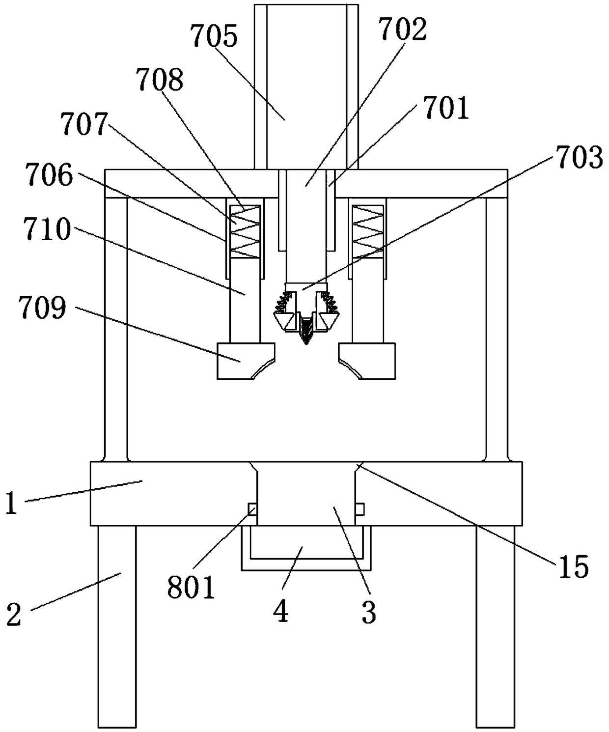 Shelling and collecting device for coconut pulp spheres in germinated coconuts