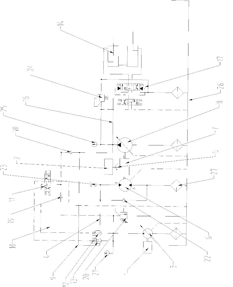 Power-driven device of concrete pumping equipment and concrete pumping equipment