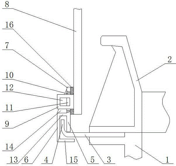 Sealing device between flue gas recirculation cover and trolley of sintering machine