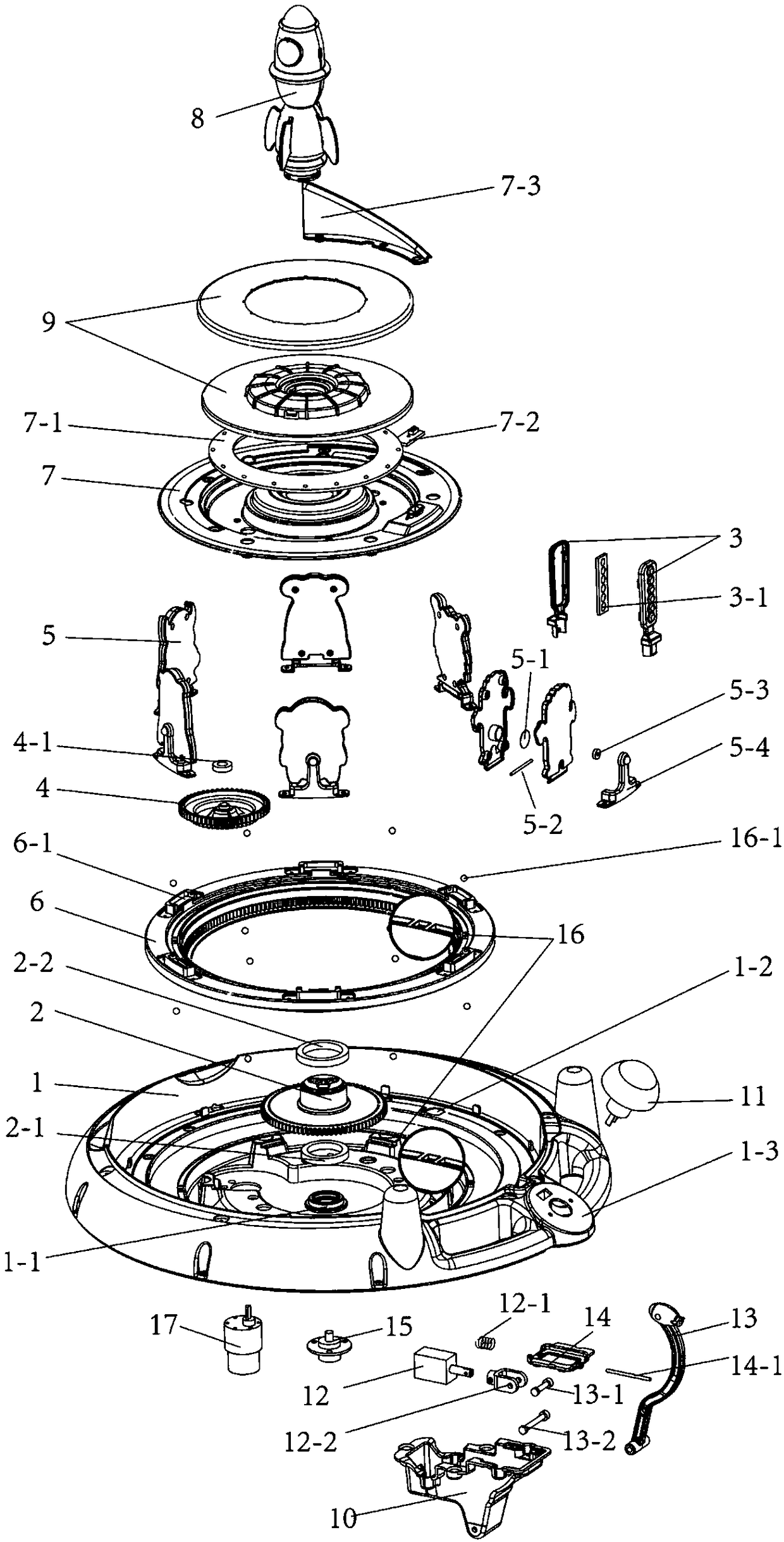 Children's game device based on strike sensing