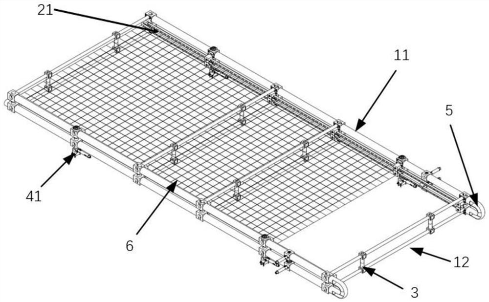 Expandable double-layer hybrid space planar antenna