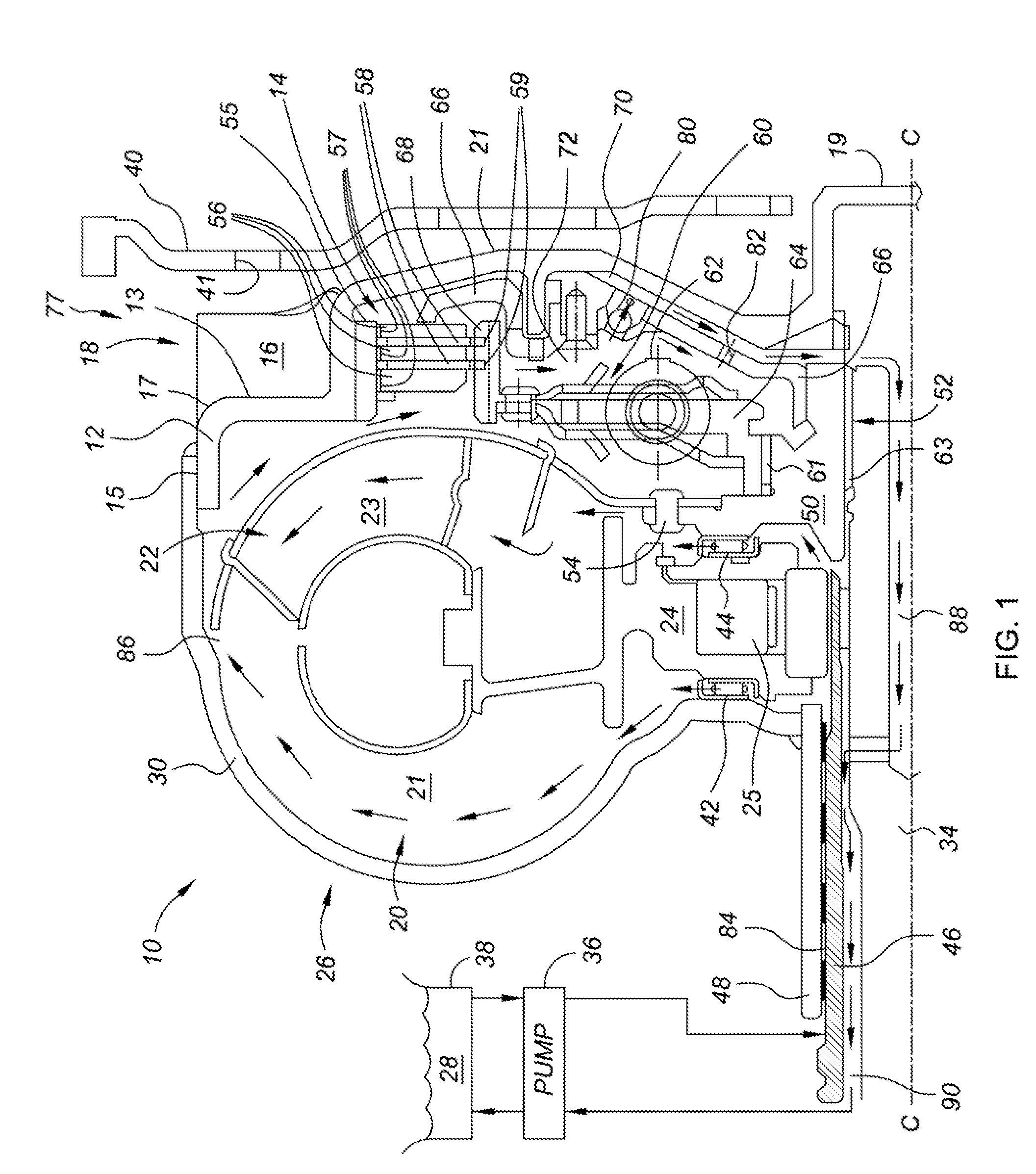 Vane air-cooling system for automatic transmission torque converter