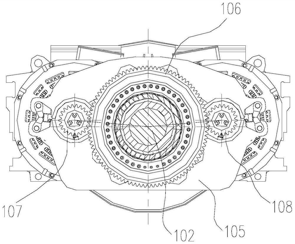 Locomotive bogie driving device