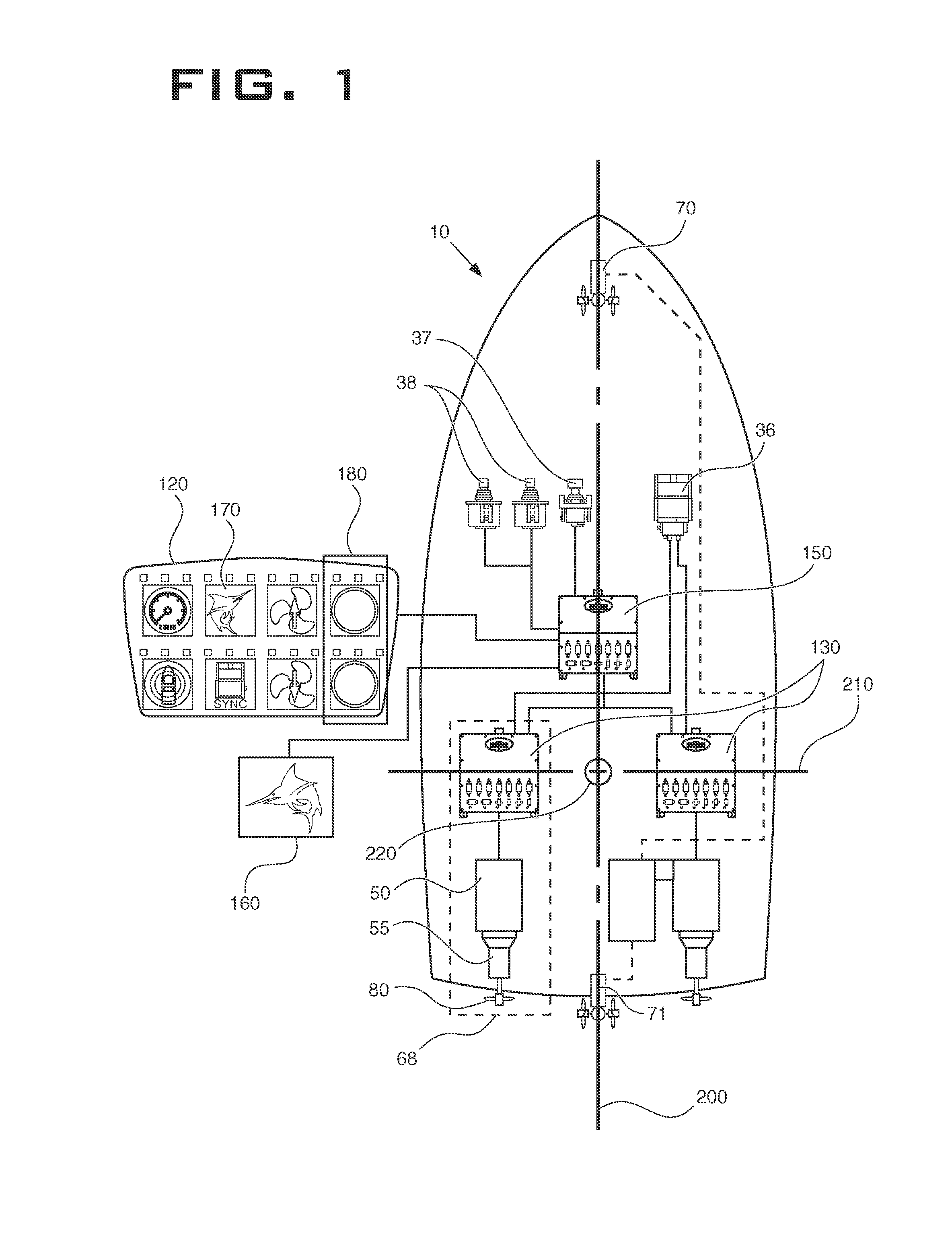 Automatic thruster control of a marine vessel during sport fishing mode