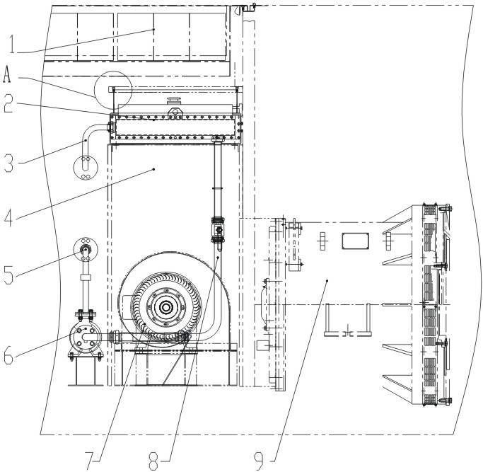 Cooling system for converter of diesel locomotive