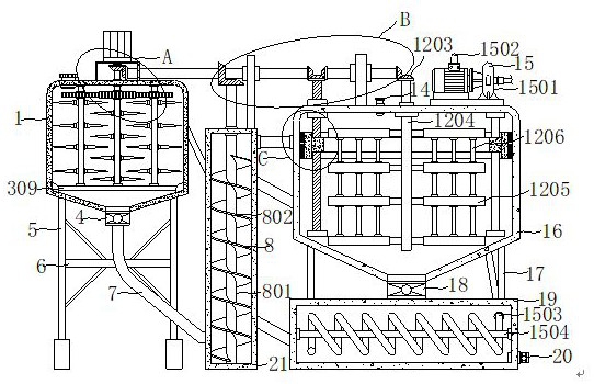 A self-cleaning device for pastry food production