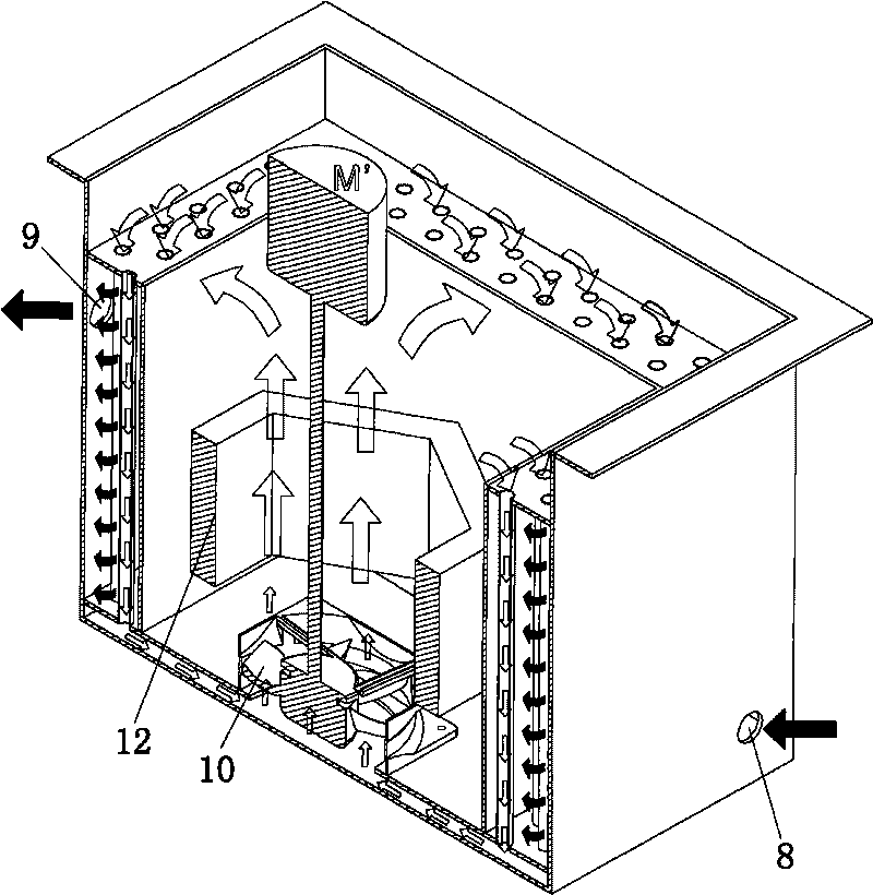 Forced oil circulation water-cooling radiator