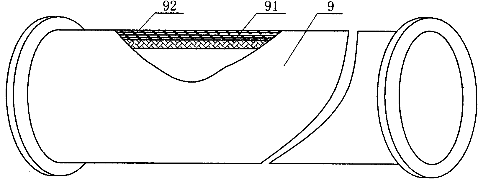 Multi-layer cavity type inflating expansion protection mechanism