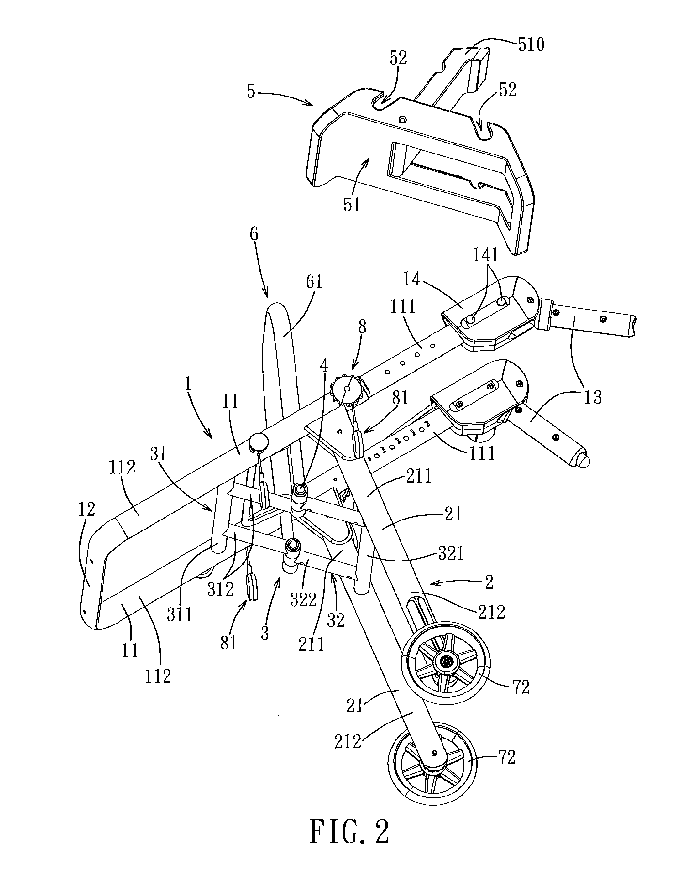 Foldable rollator