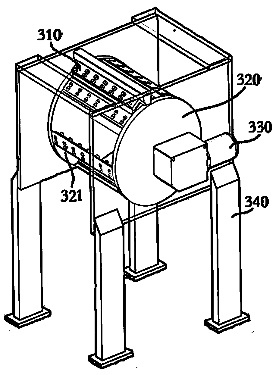 Ultra-long tobacco shred rotary shearing machine, and shearing equipment and shearing method