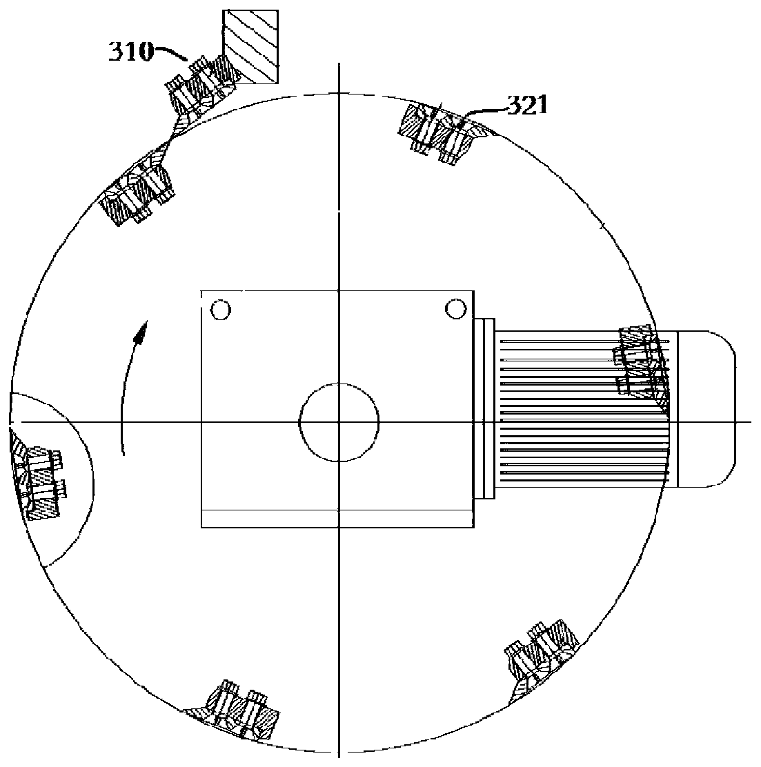 Ultra-long tobacco shred rotary shearing machine, and shearing equipment and shearing method