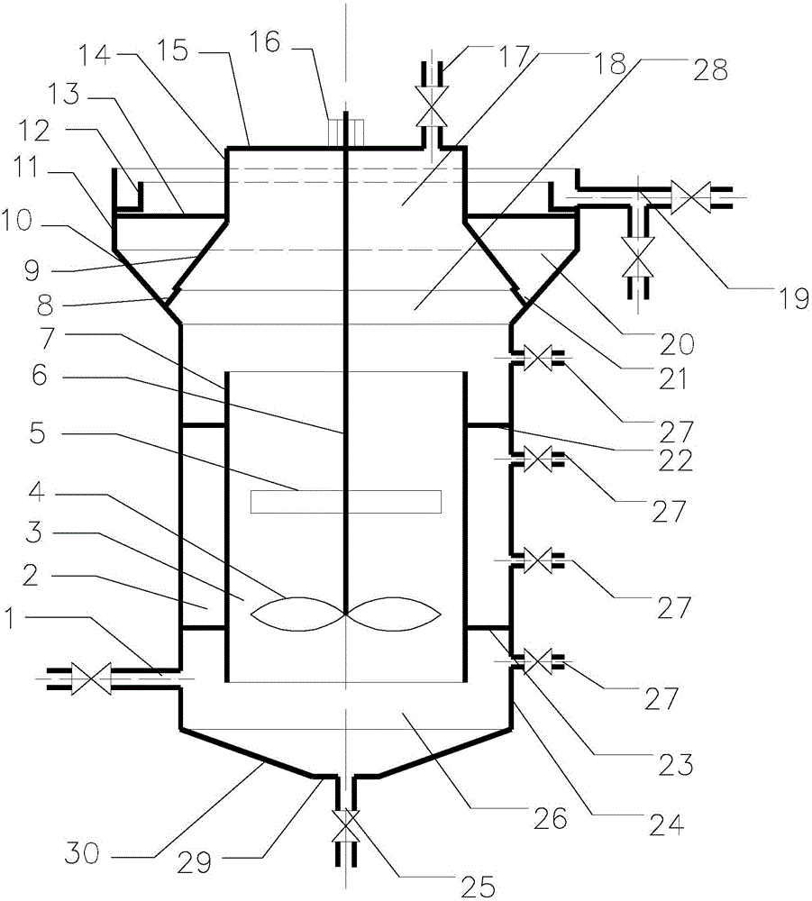 Air flow and machinery double-boosting internal circulation-type high suspension solid anaerobic digestion device