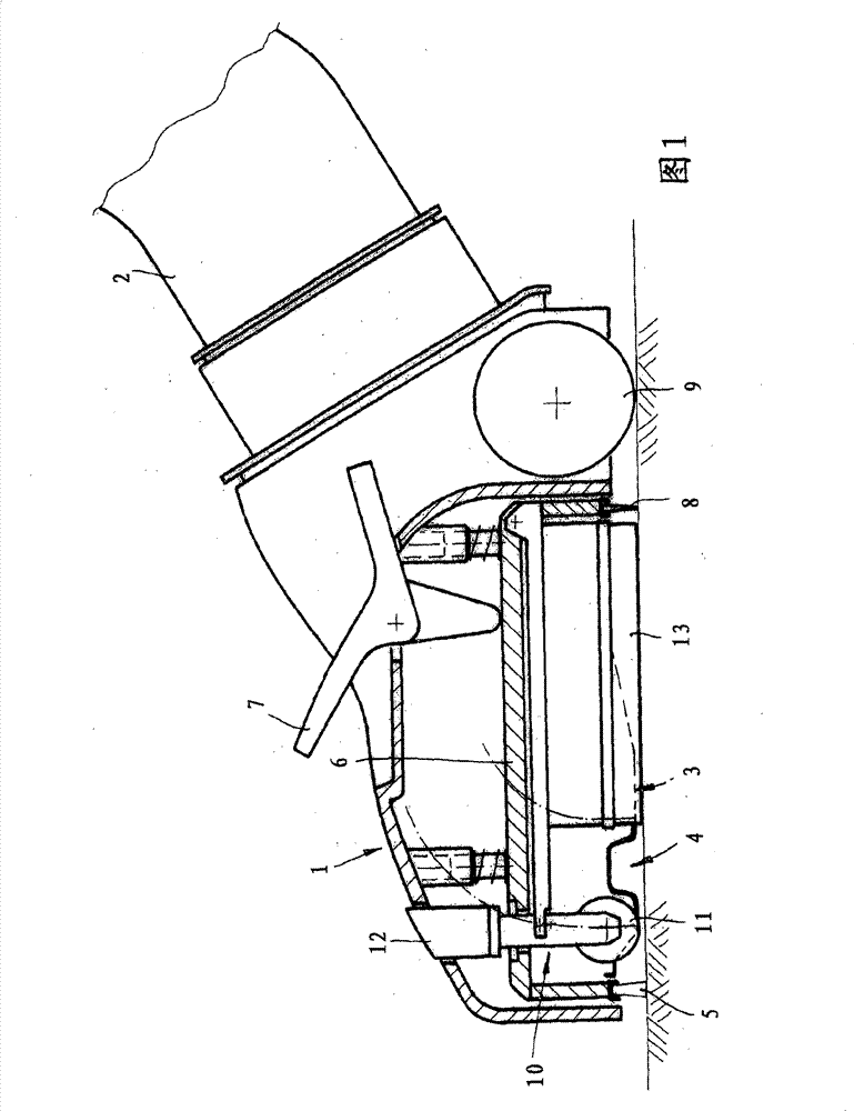 Nozzle for floor vacuum cleaner