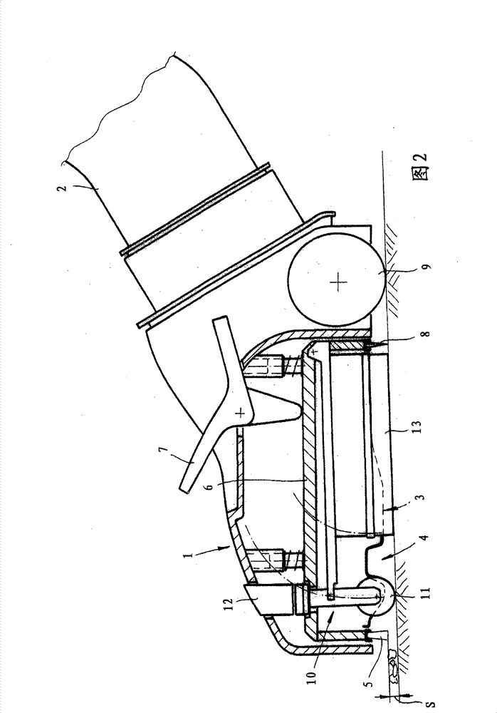 Nozzle for floor vacuum cleaner