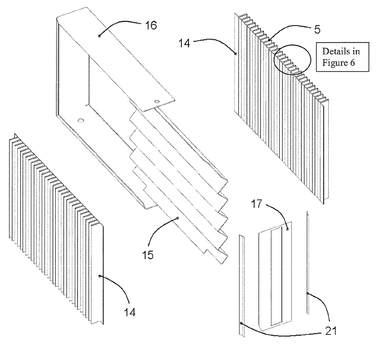 Vaned filtering element