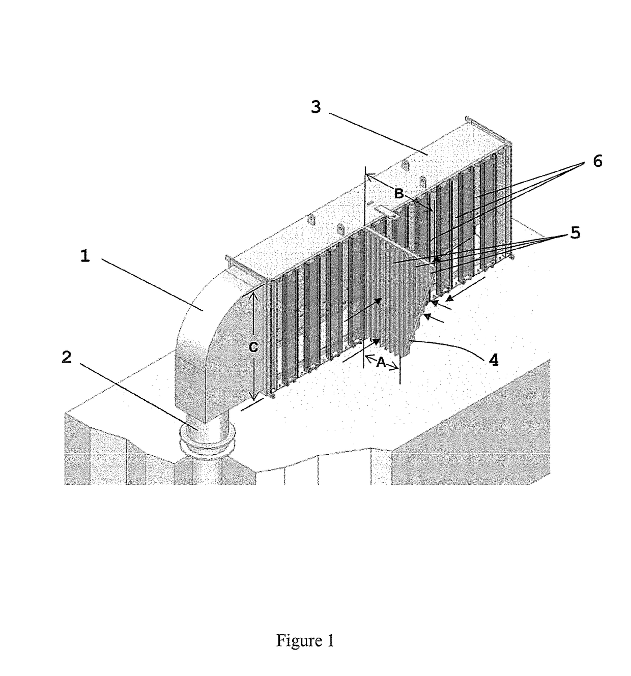 Vaned filtering element