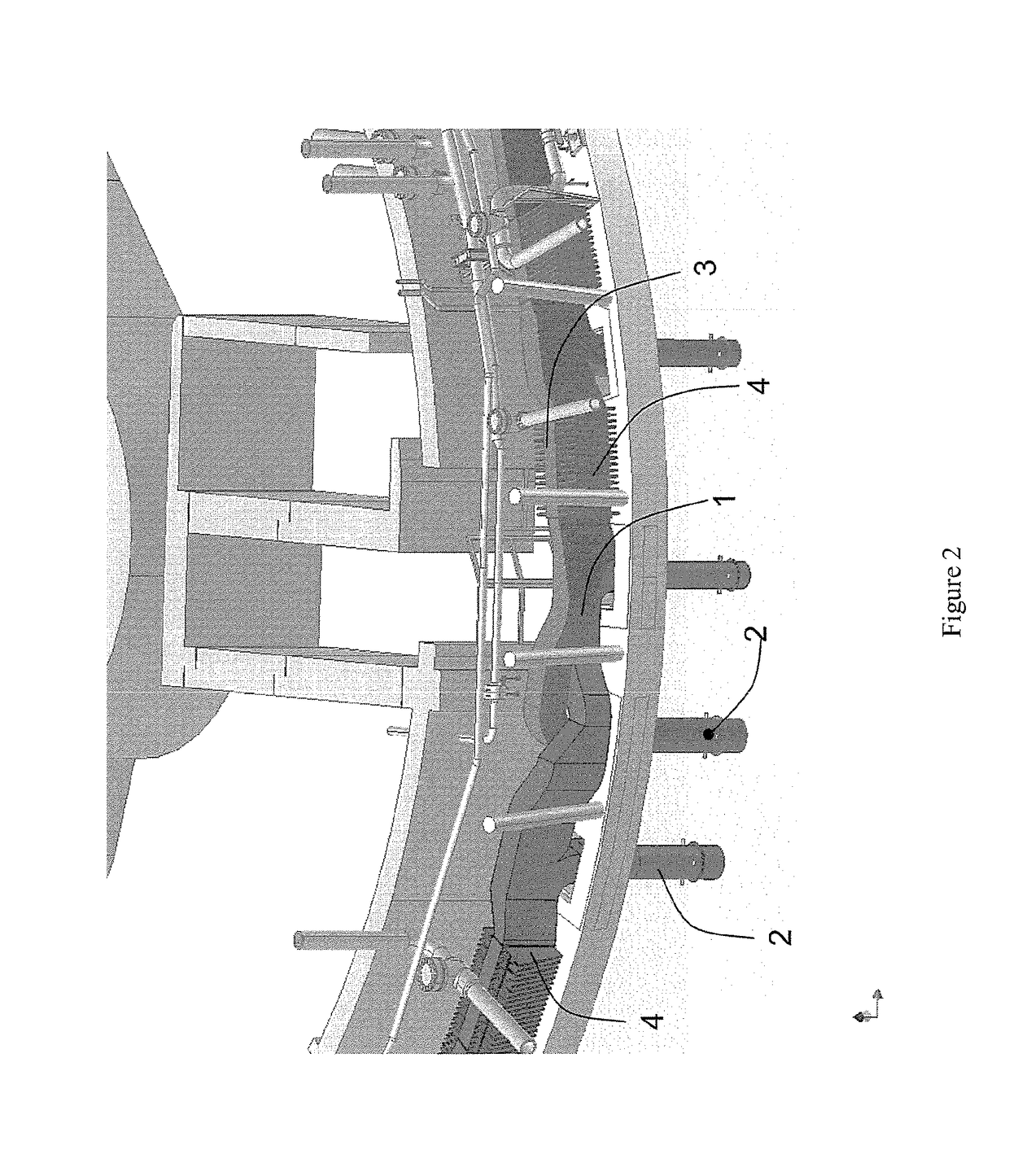 Vaned filtering element