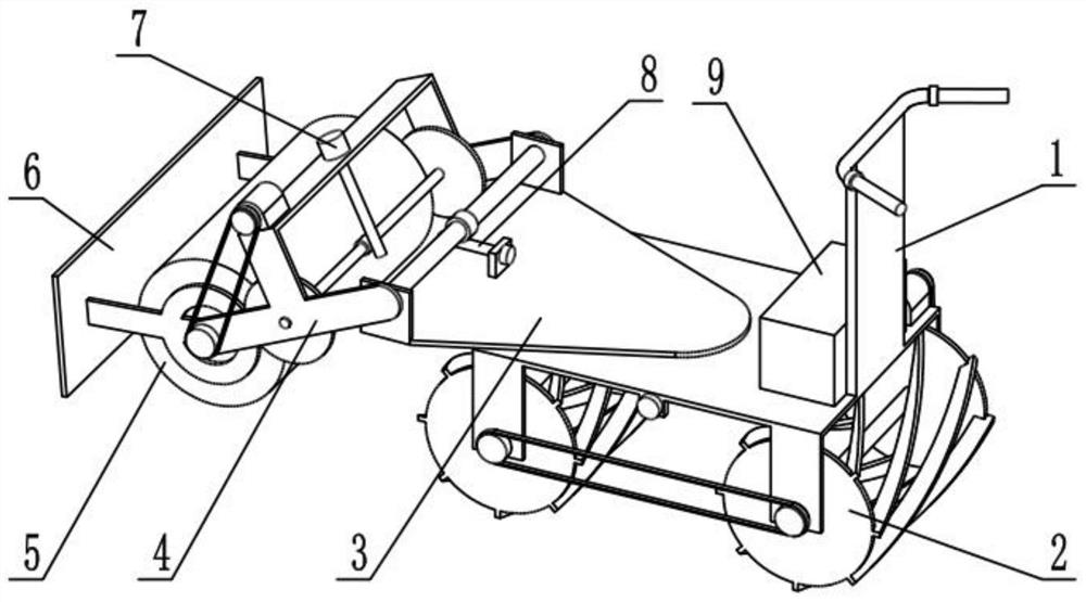 A device for removing snow from the ice surface of a fish pond