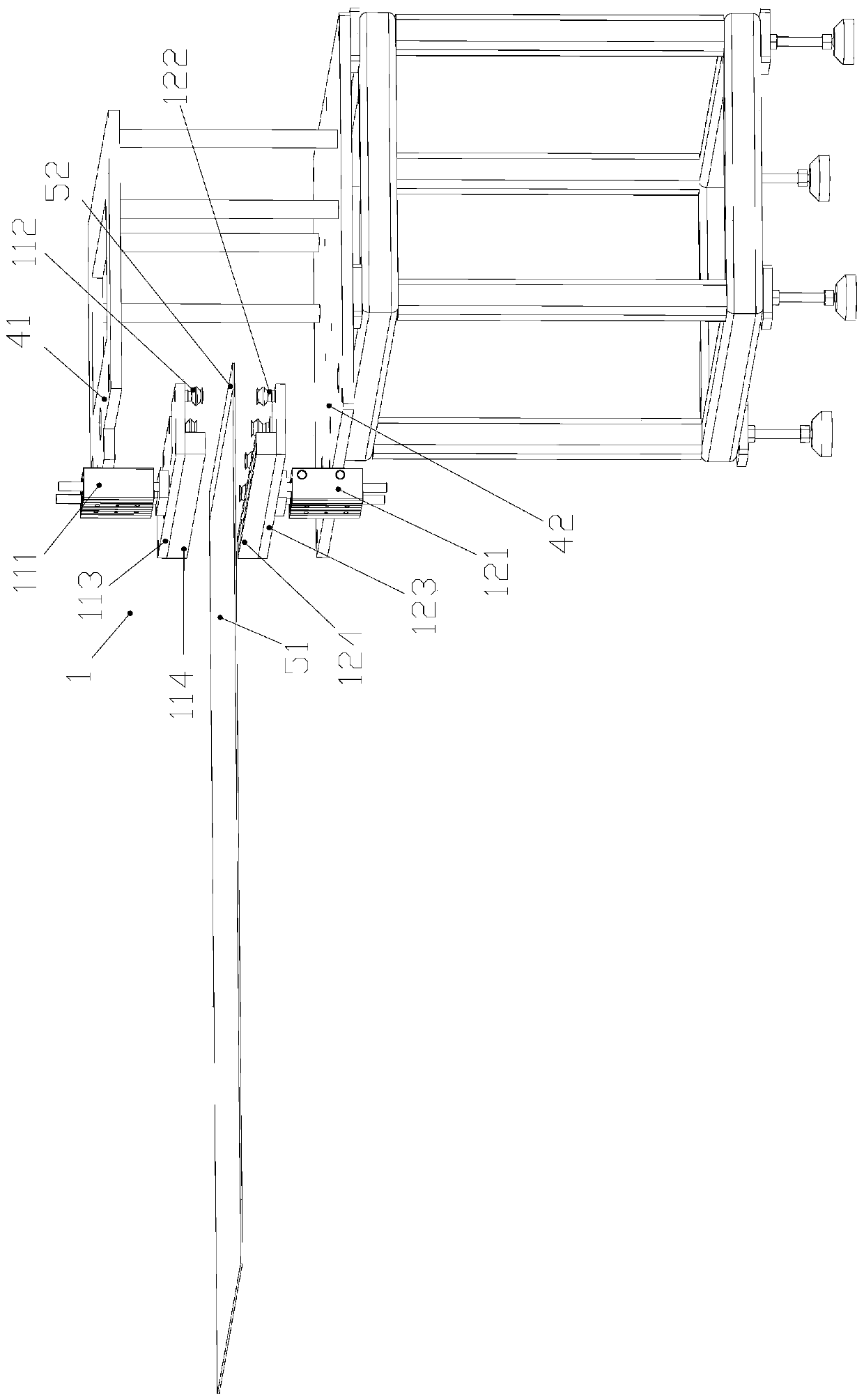 Full-automatic inner container woven bag inner folding edge winding pre-welding device