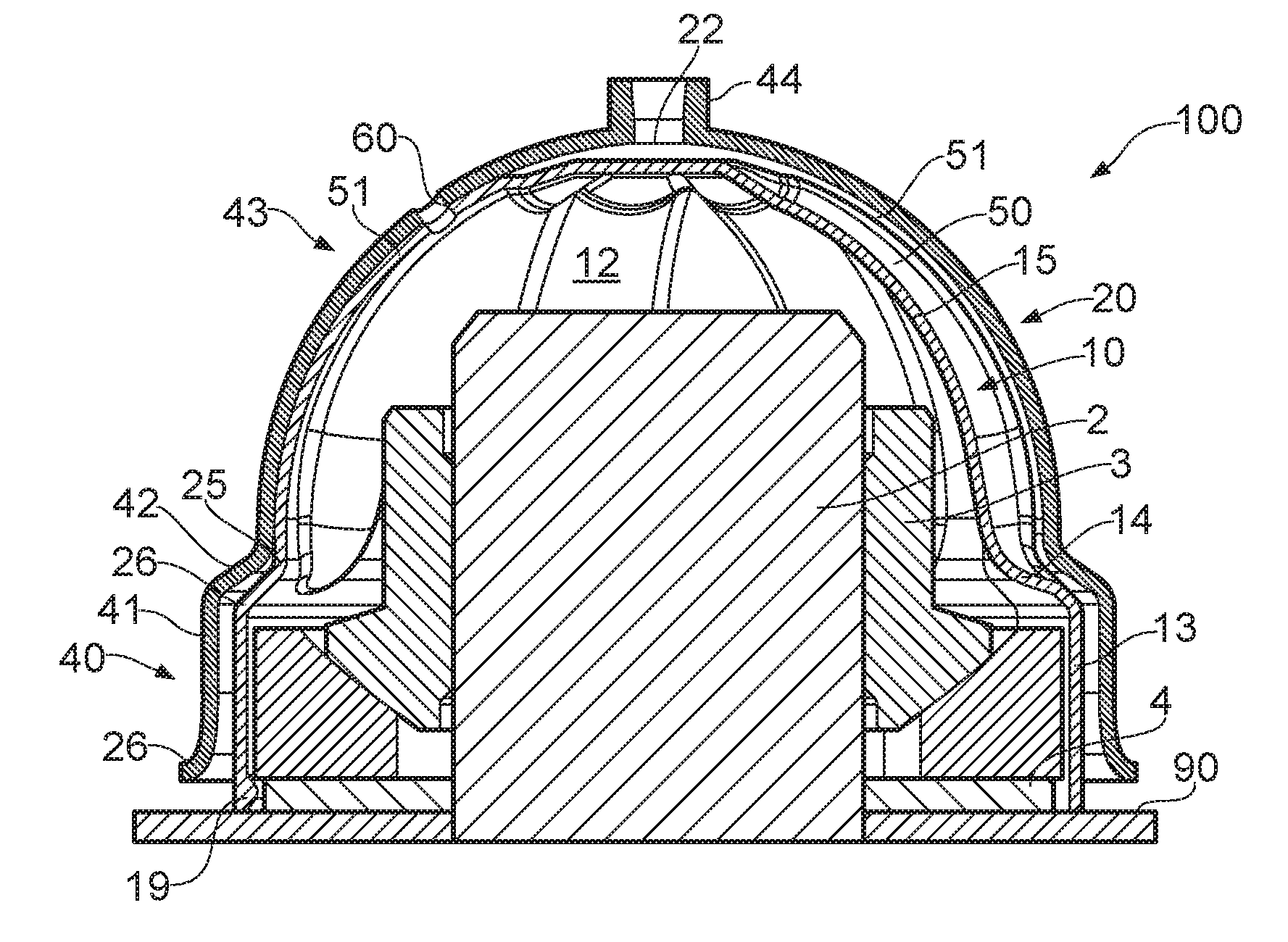 Spark containment cap