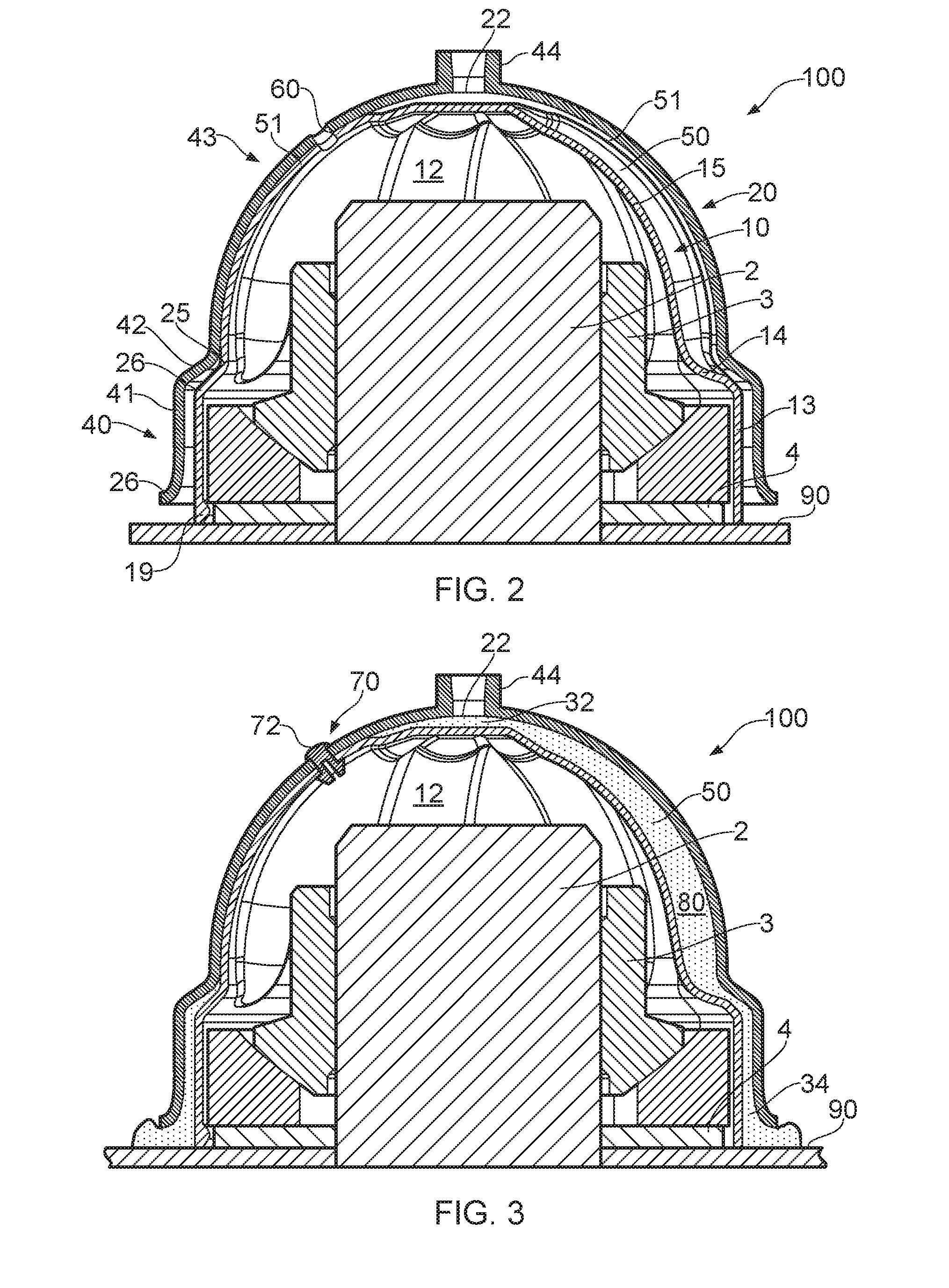 Spark containment cap