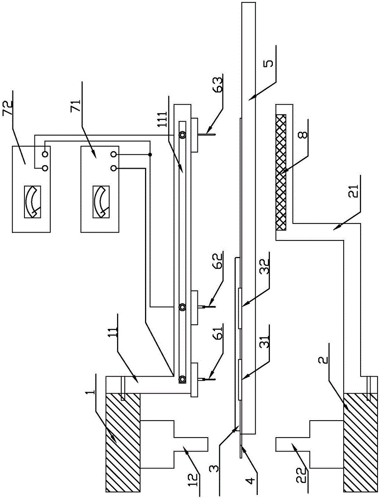 Lithium battery plastic-aluminum membrane packaging machine having on-line insulation detection function