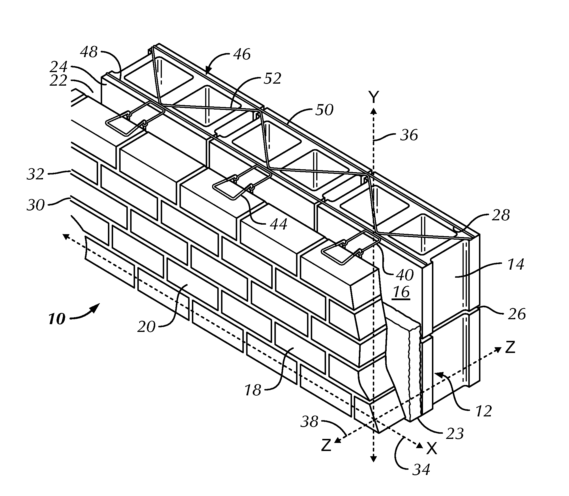 High-strength partially compressed veneer ties and anchoring systems utilizing the same