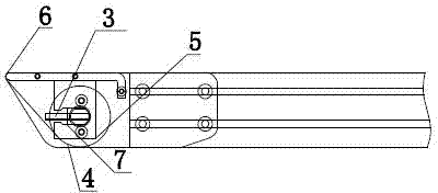 Standard one-sided knife edge structure of belt conveyer