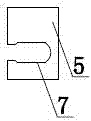 Standard one-sided knife edge structure of belt conveyer