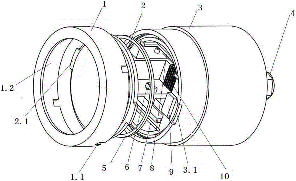 Underwater metal structure defect detecting probe based on alternating current electromagnetic field