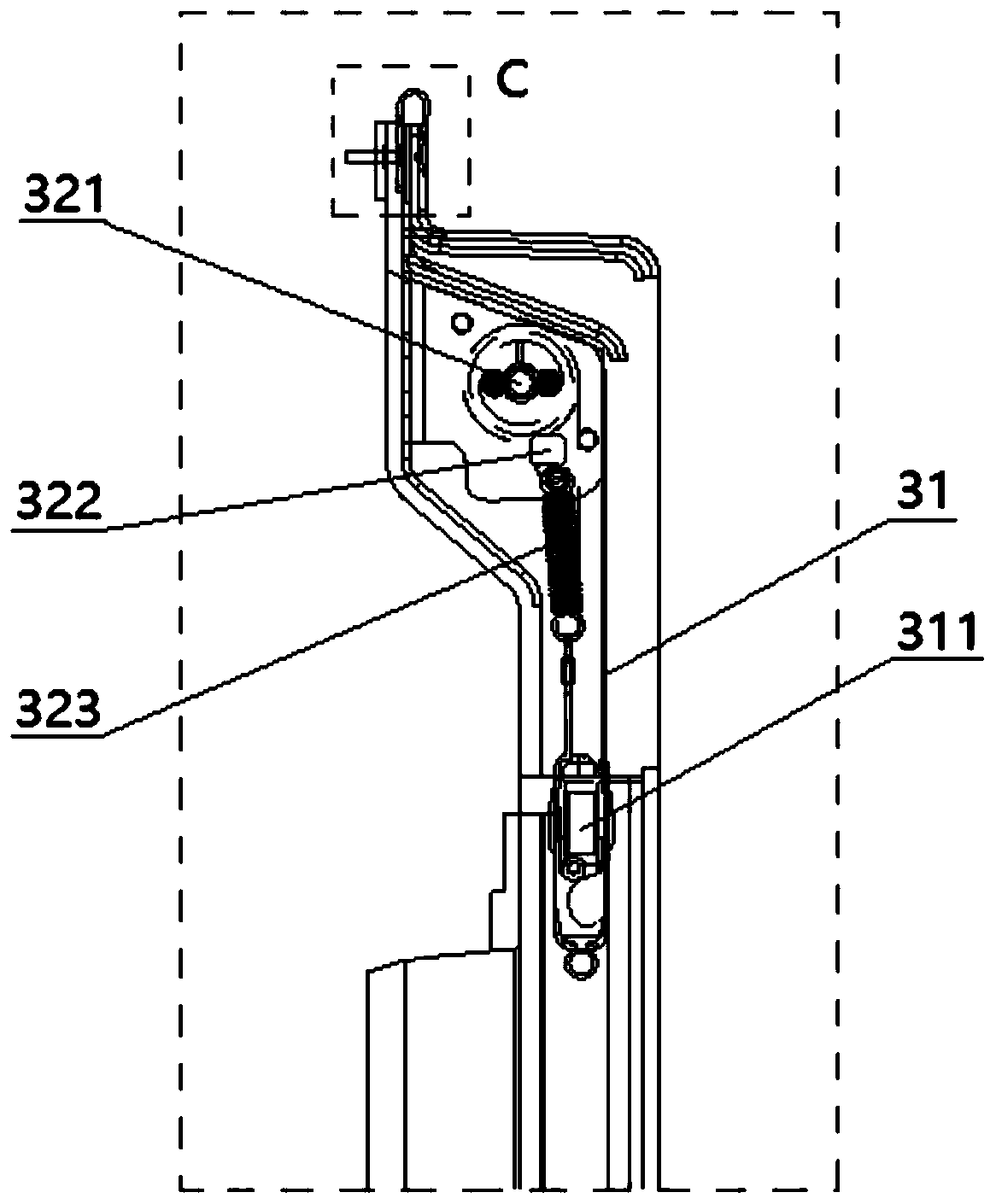 Motor train unit carriage wallboard assembly