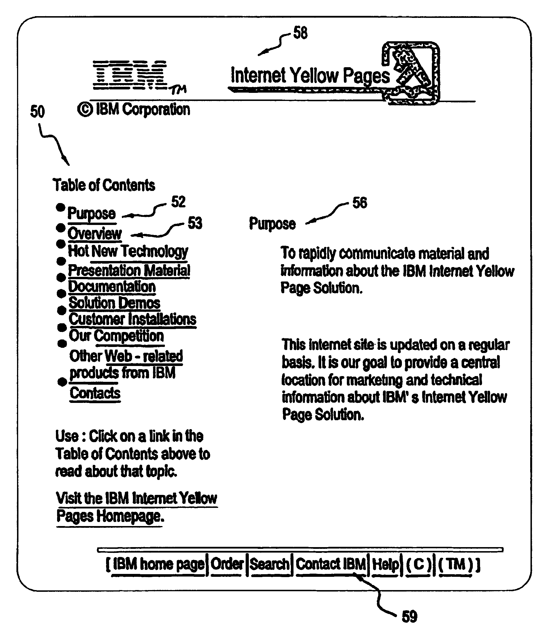 Method and system for generating materials for presentation on a non-frame capable web browser