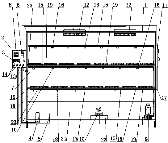 Multi-functional intelligent germination accelerating device for rice seeds