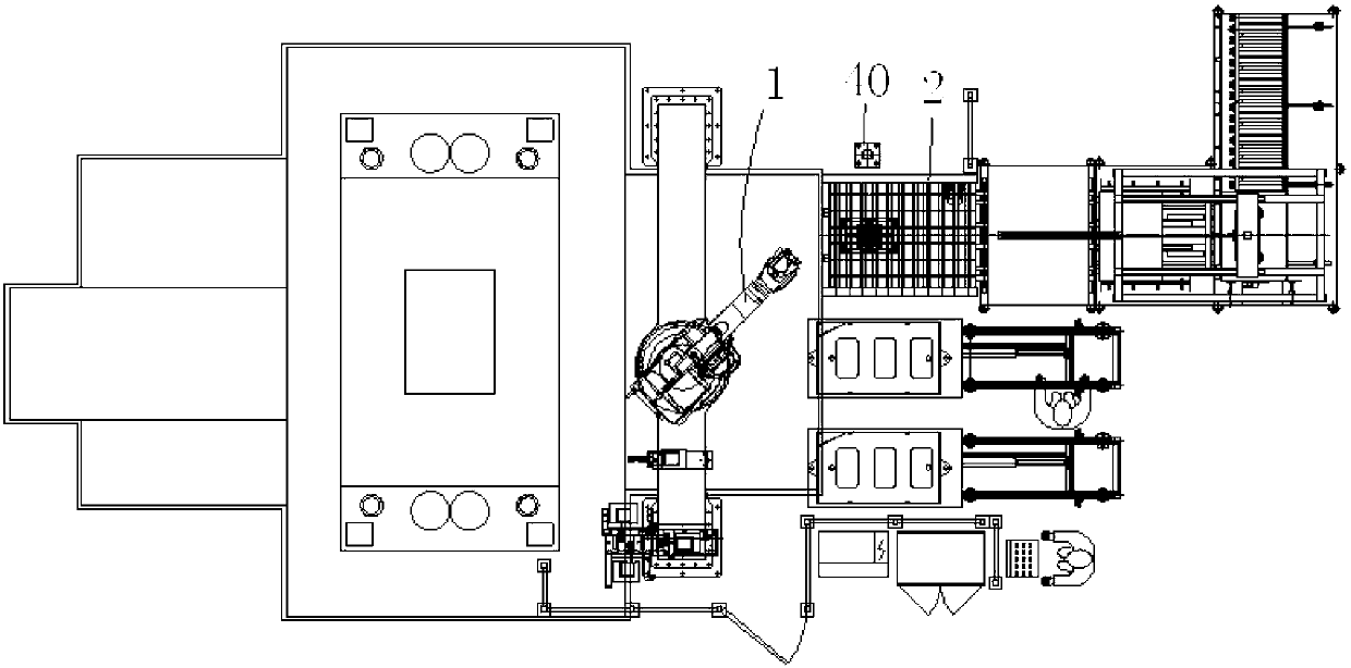 Workpiece positioning method in robot transportation system by means of intelligent camera