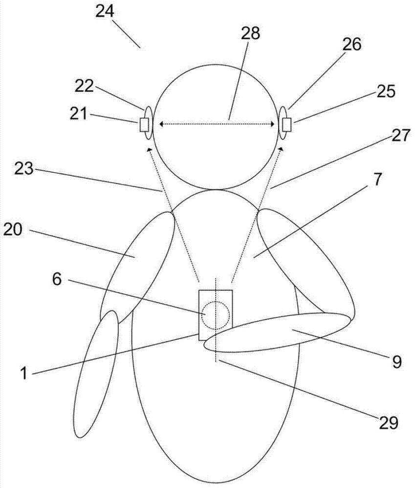 Body-worn control apparatus for hearing devices