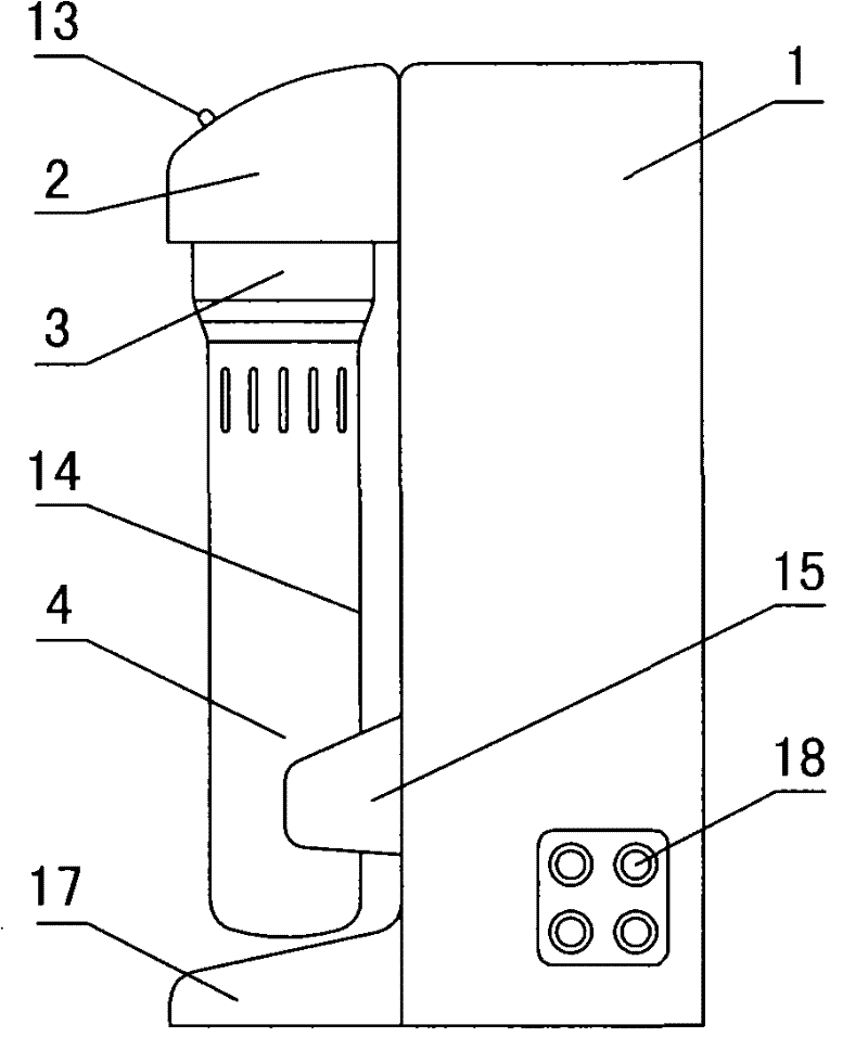 Turning cover type water purifier