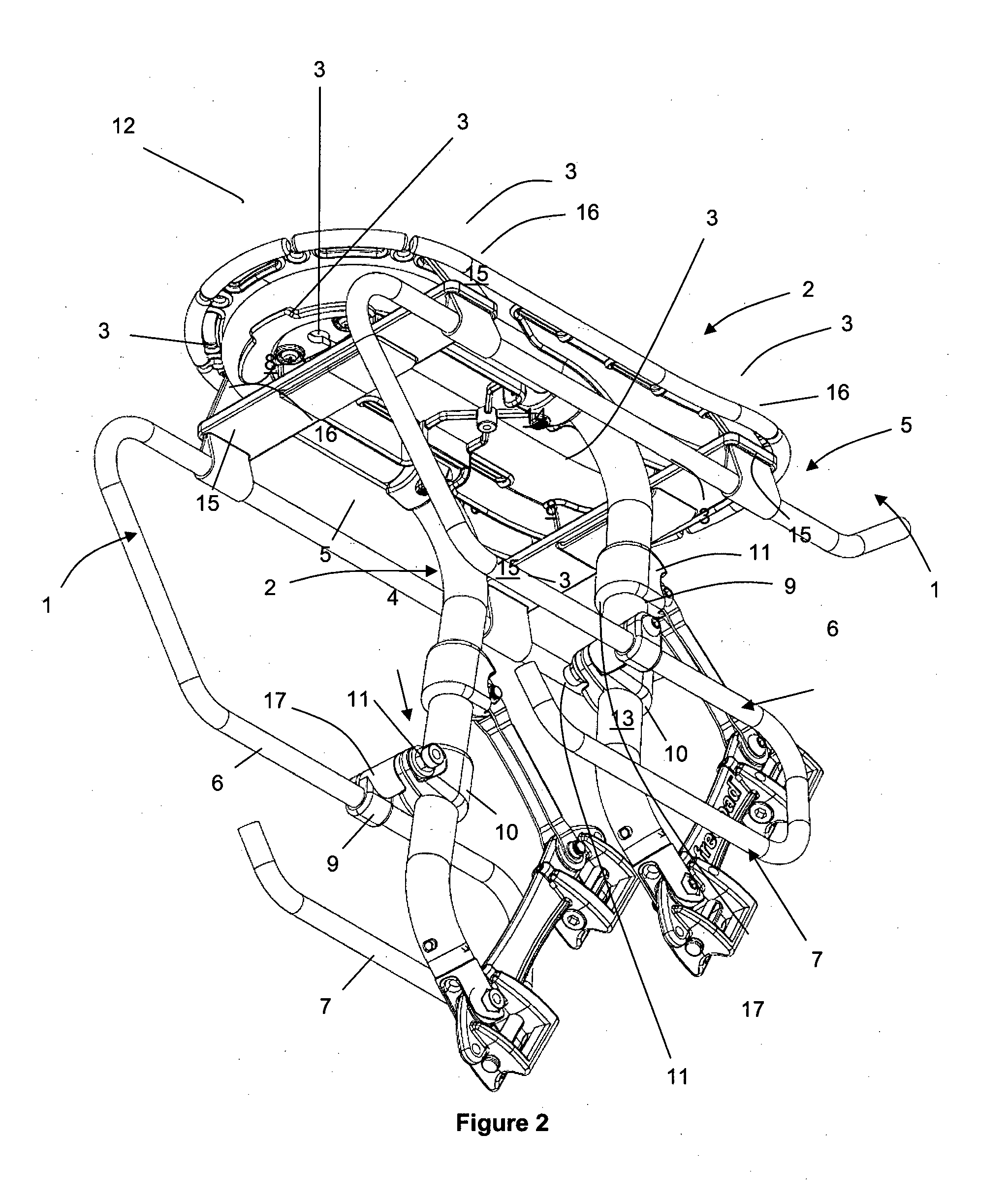 Adjustable pannier frame