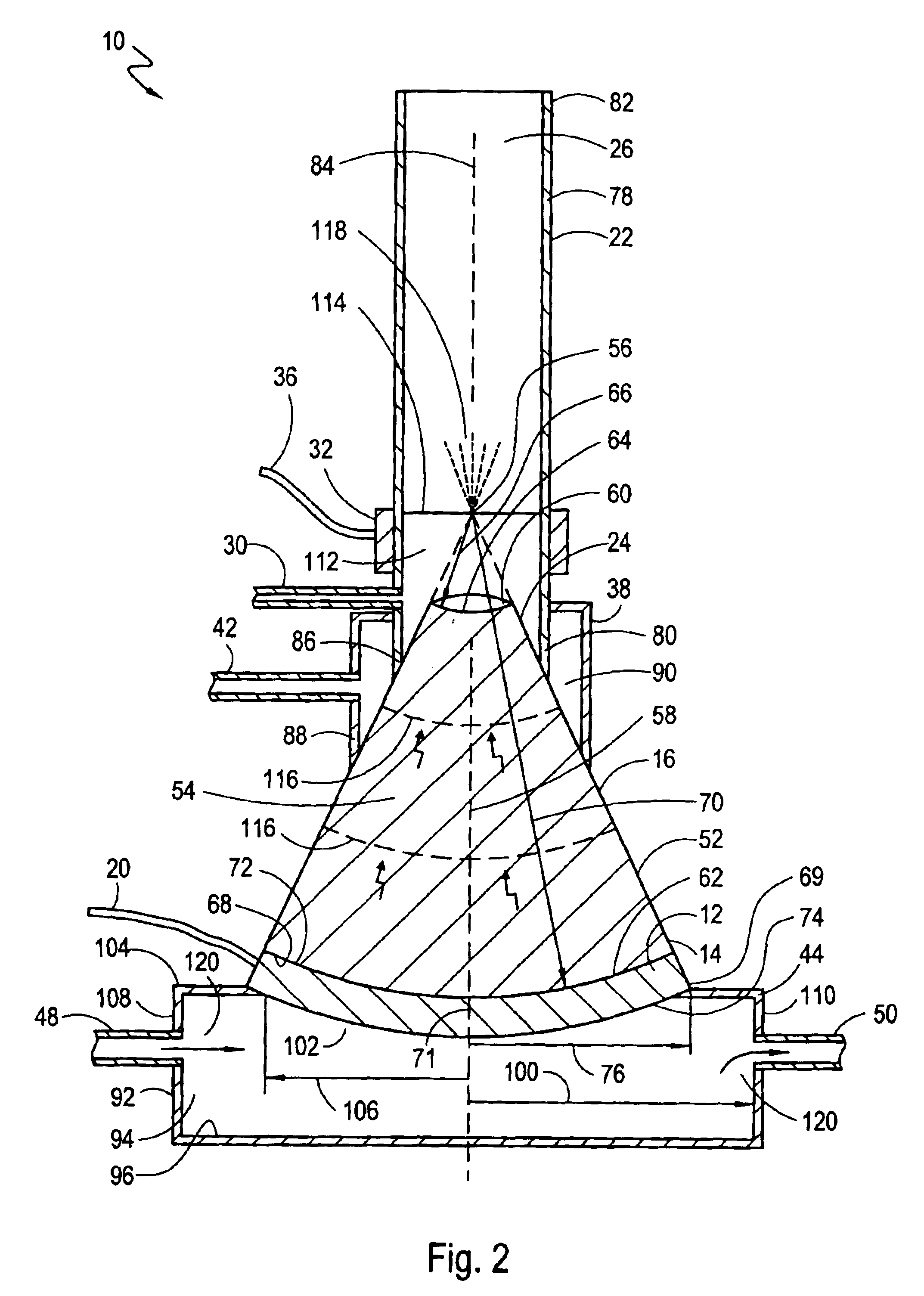 High frequency ultrasonic nebulizer for hot liquids