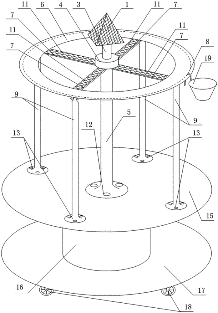 Movable and liftable solar gardening showing stand