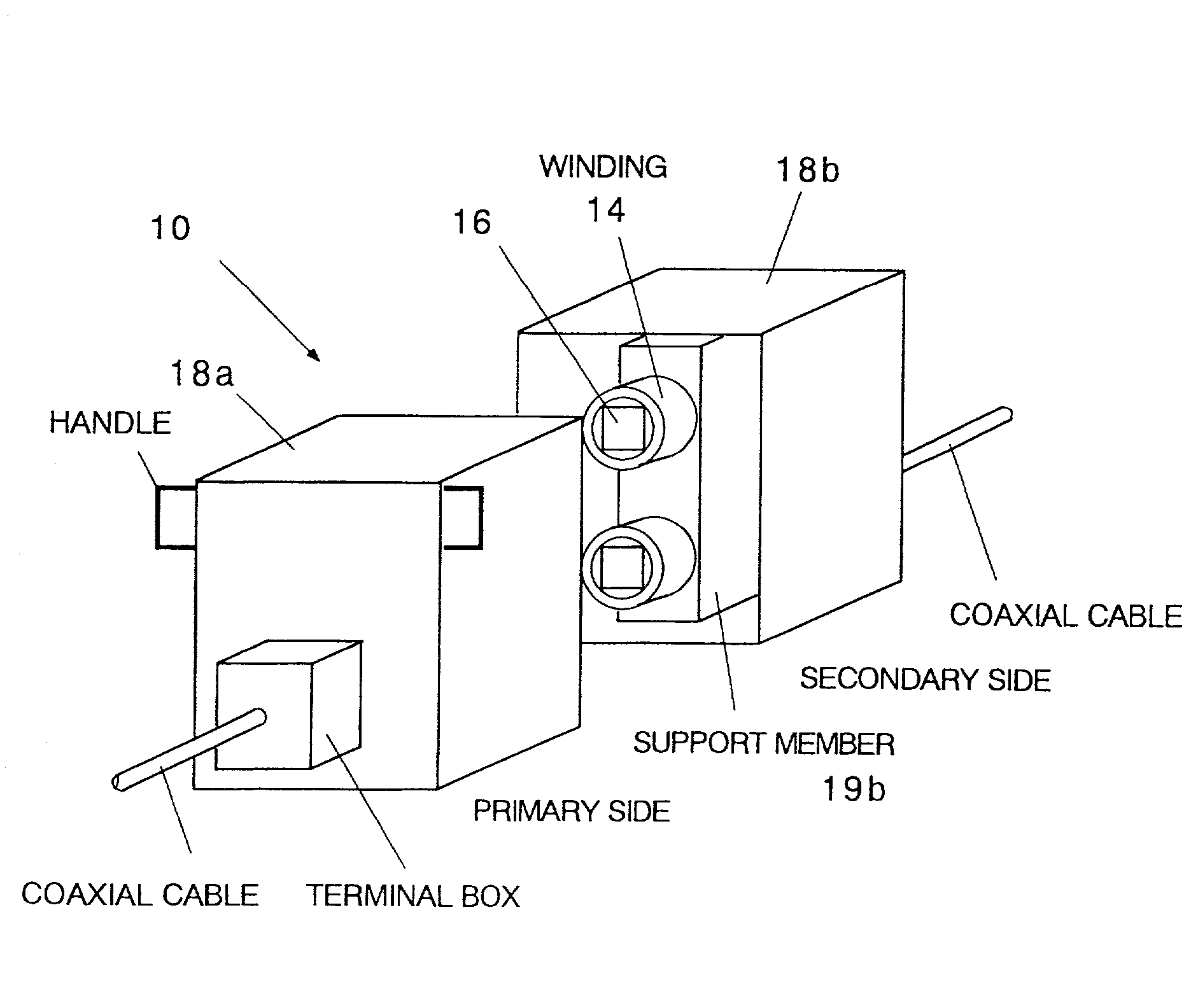 Electromagnetic connecting device for high voltage and large current