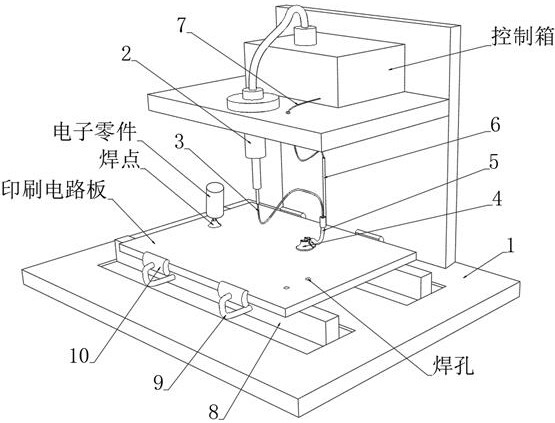 Welding equipment of printed circuit board for electrical element manufacturing