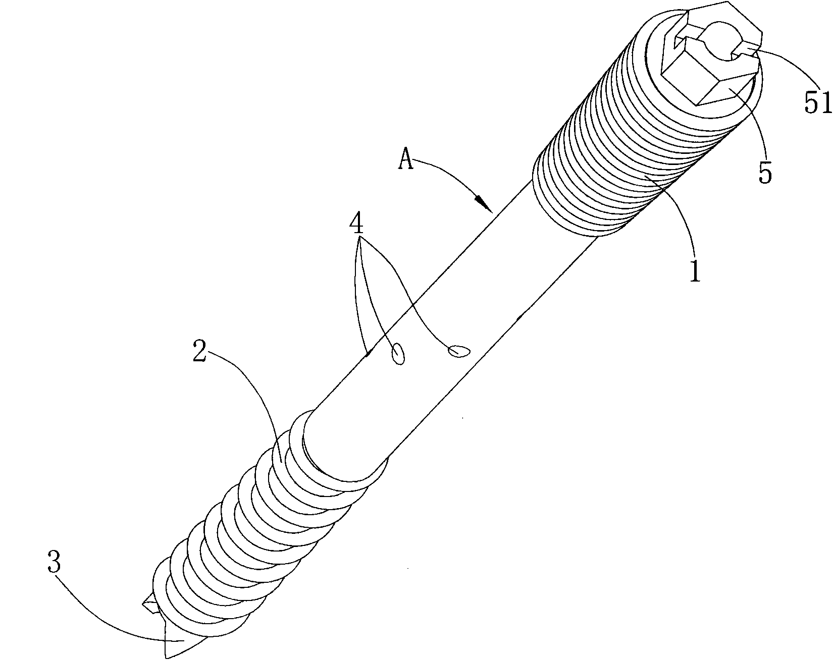 Pressurized hollow nail