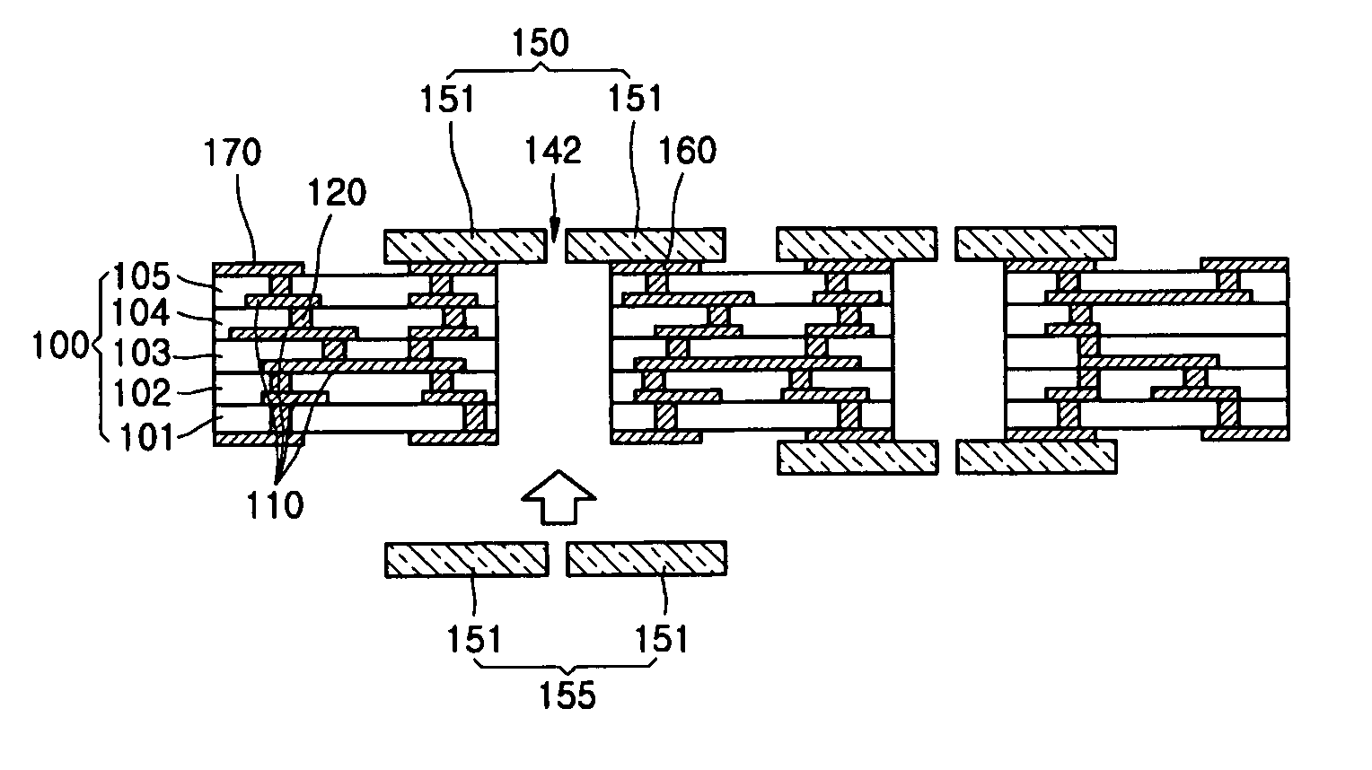 Micro column electron beam apparatus formed in low temperature co-fired ceramic substrate