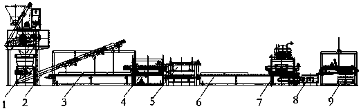 Concrete elevator counterweight block automatic production line