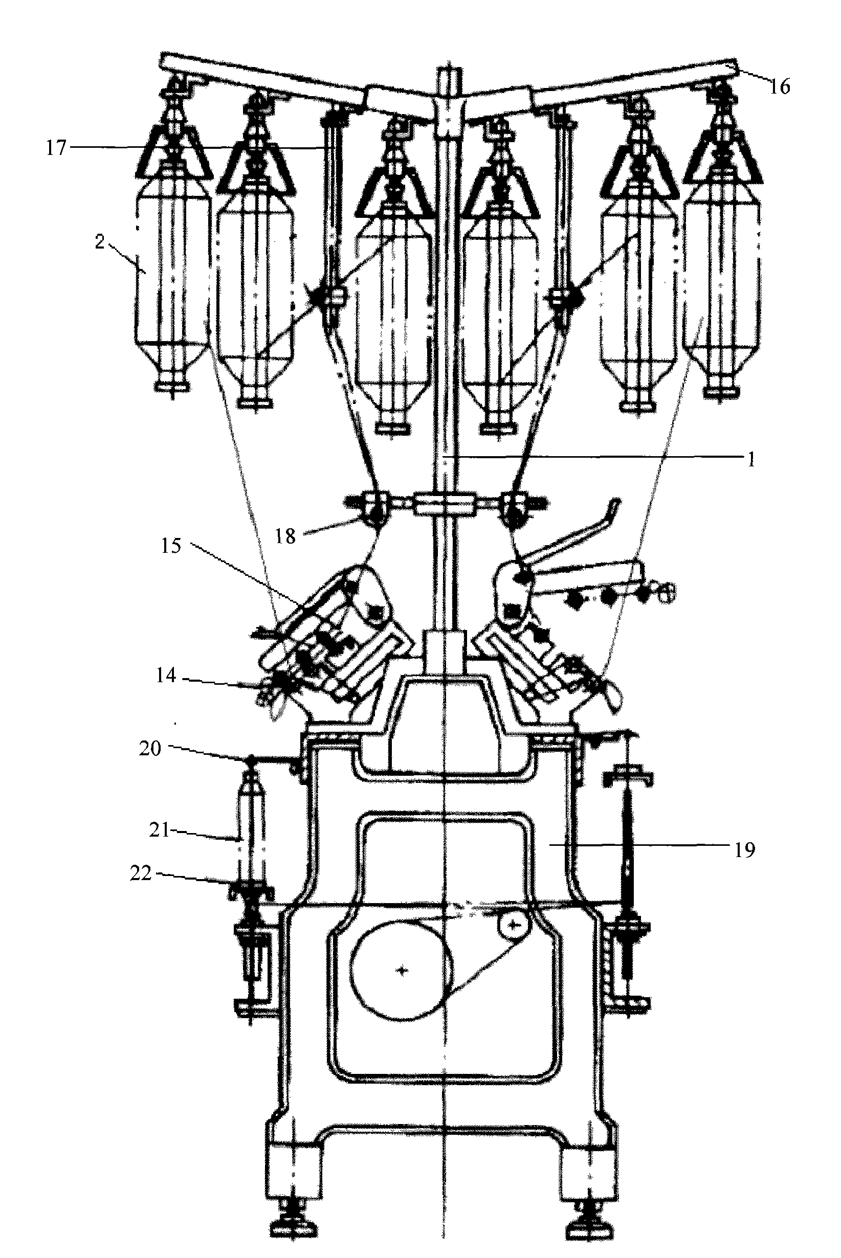 Spinning device for concentrating composite yarns