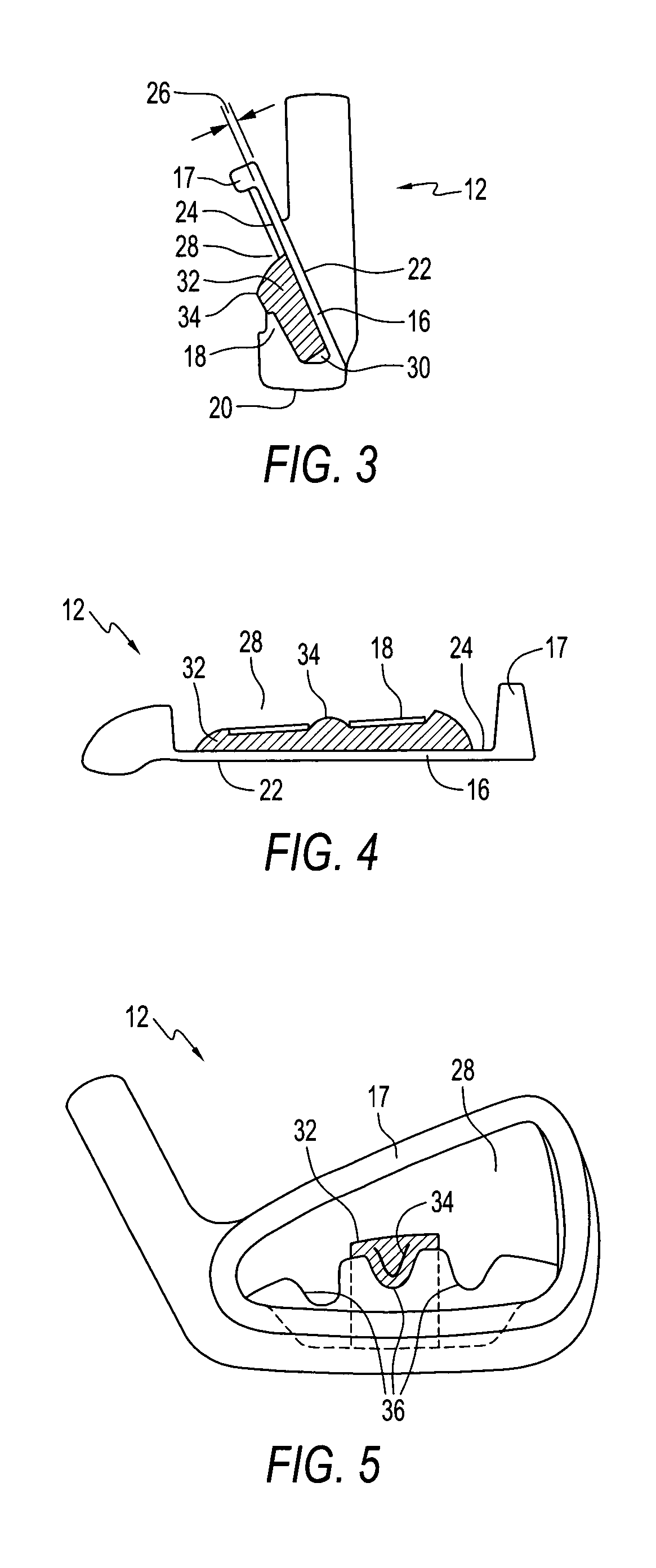 Reinforced golf club head having sandwich construction