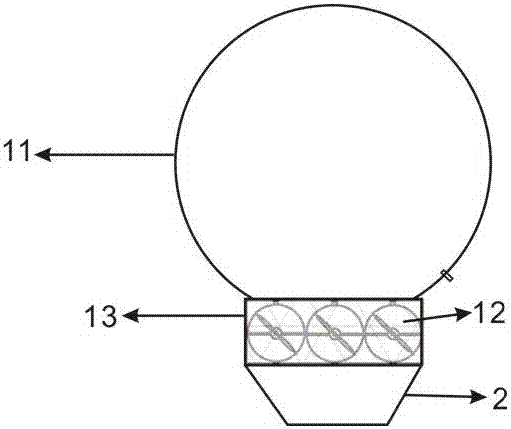 Device used for carrying lightweight remote sensing sensor and provided with power helium balloon