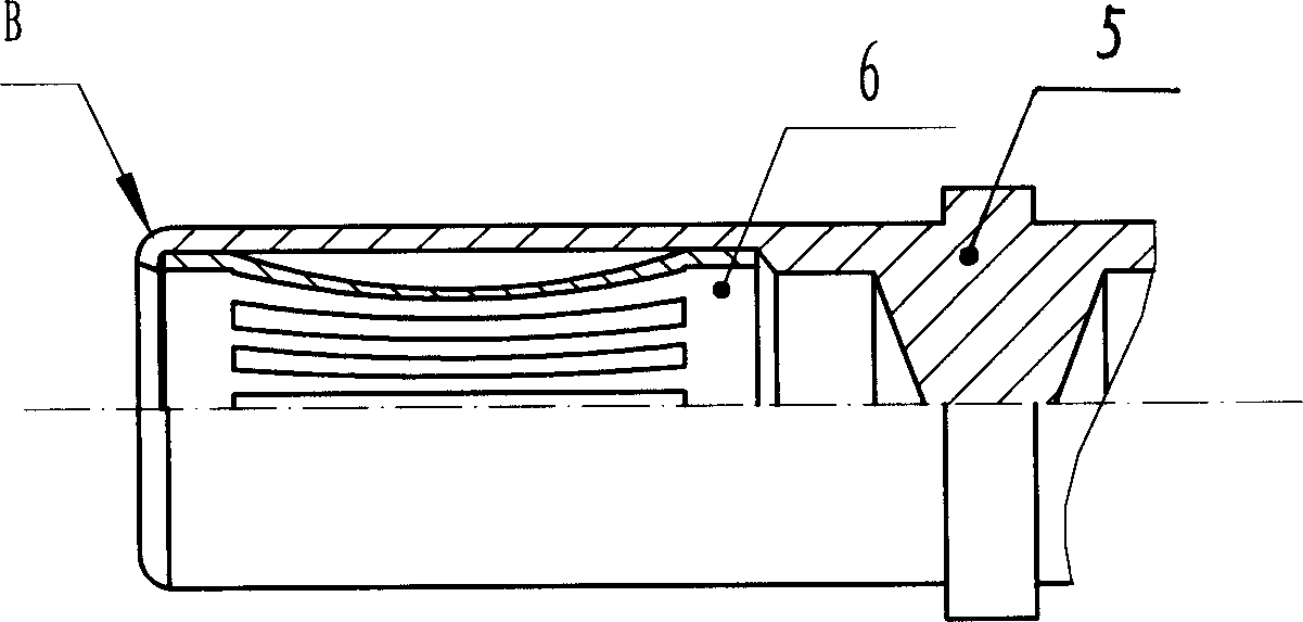 Singl-leaf revolving double-curve crown-strip ring and its process thereof